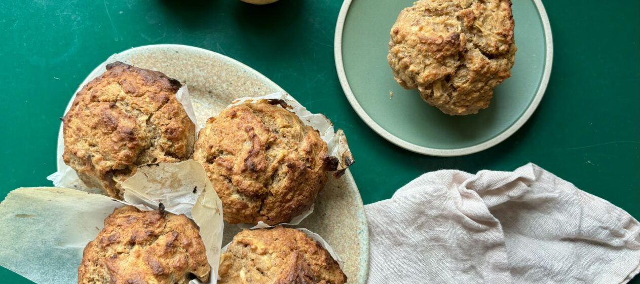 Blodsukkervenlige æblemuffins