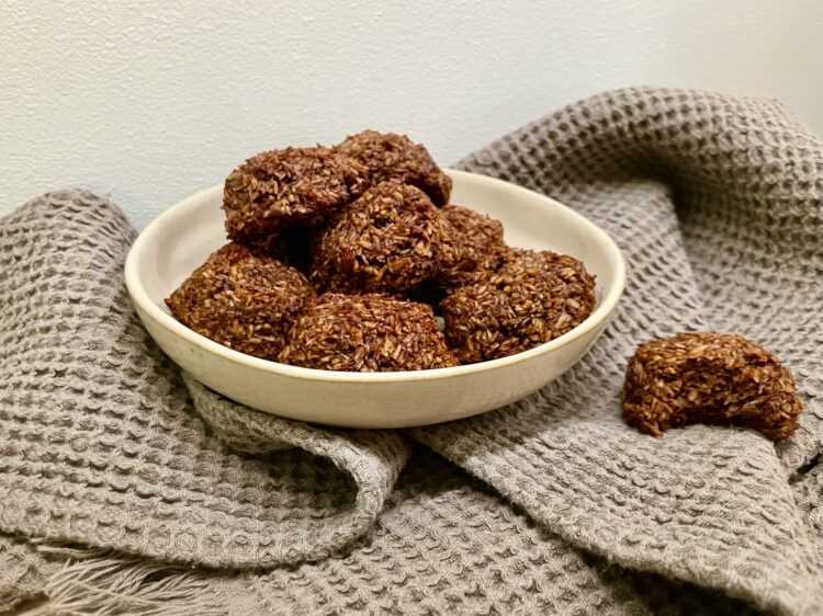 Kokosmakroner med chokolade